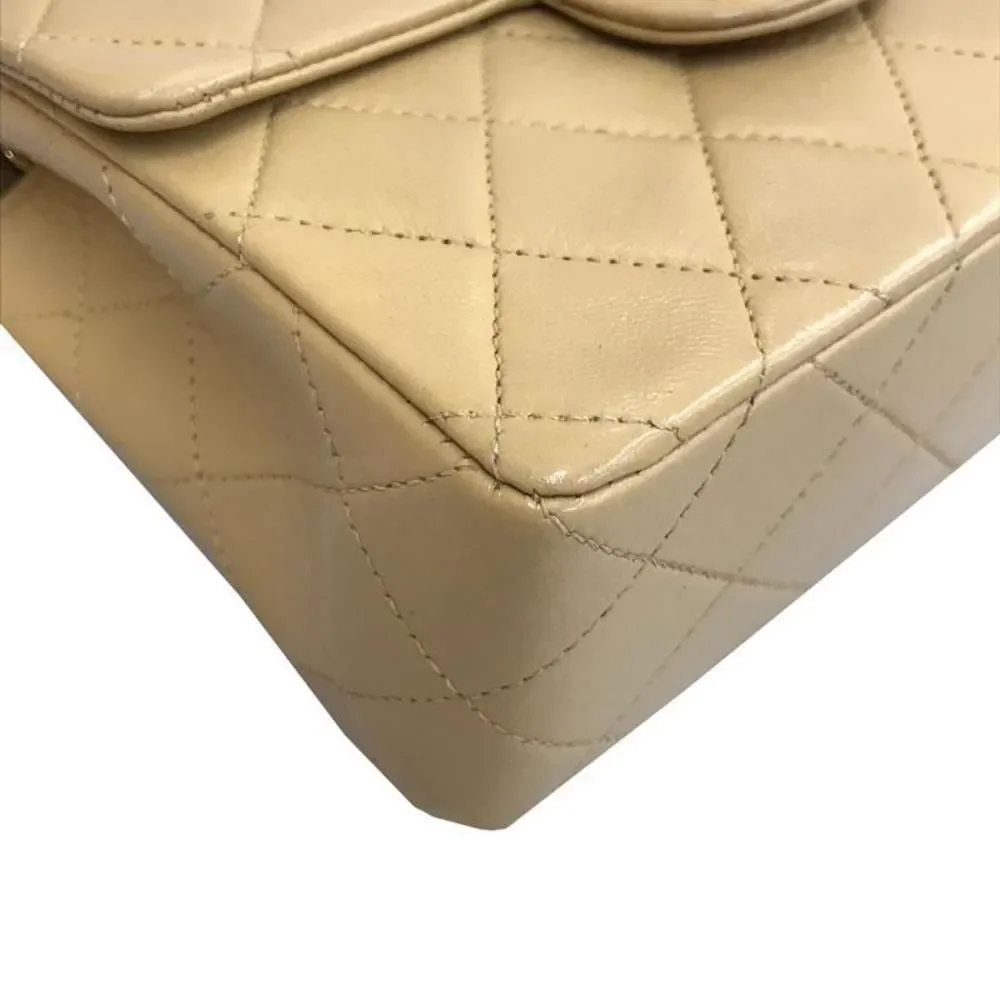 Chanel Matelasse Turn Lock Chain Leather Beige Handbag - Picture 5 of 8